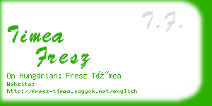 timea fresz business card